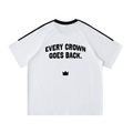 Every Crown Goes Back tee, white, regular fit, back print with crown, product shot